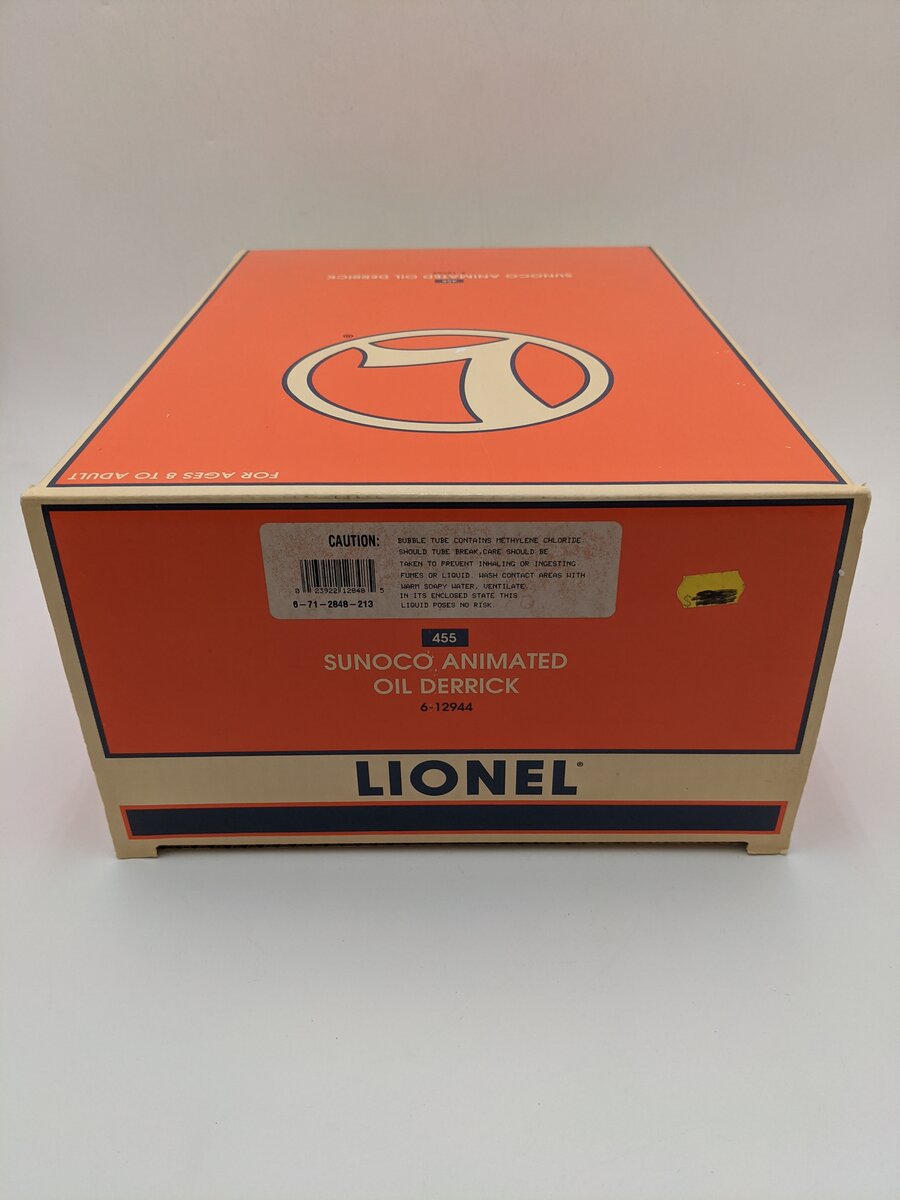 Lionel 6-12944 O Gauge 455 Sunoco Animated Oil Derrick EX/Box