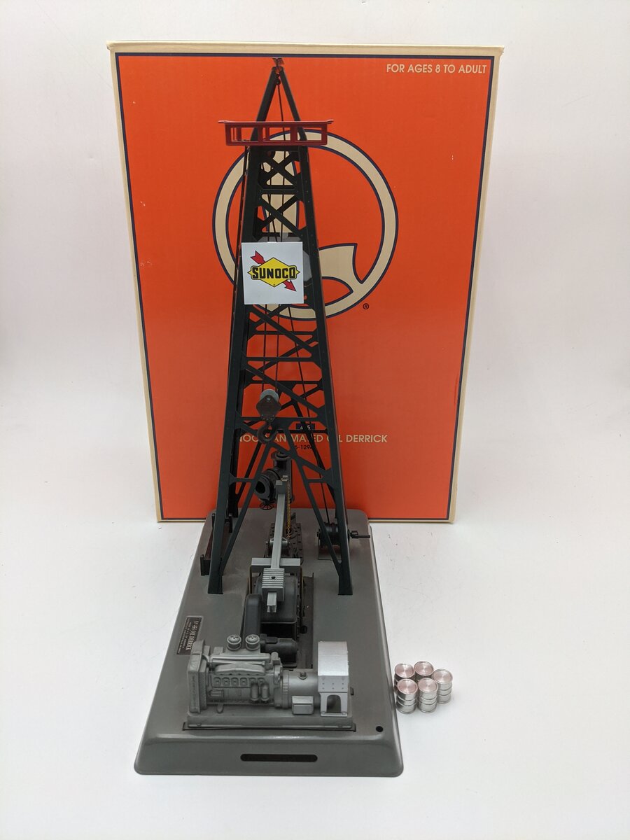 Lionel 6-12944 O Gauge 455 Sunoco Animated Oil Derrick EX/Box