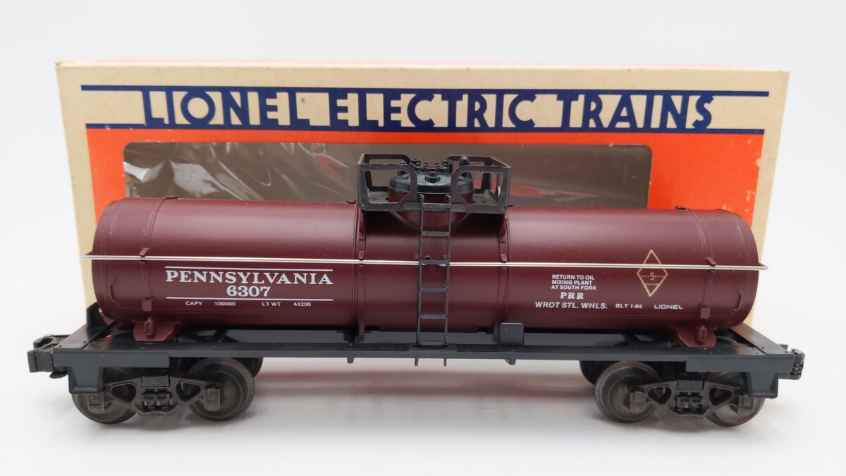 Lionel 6-6307 O Gauge Pennsylvania Single Dome Tank Car EX/Box