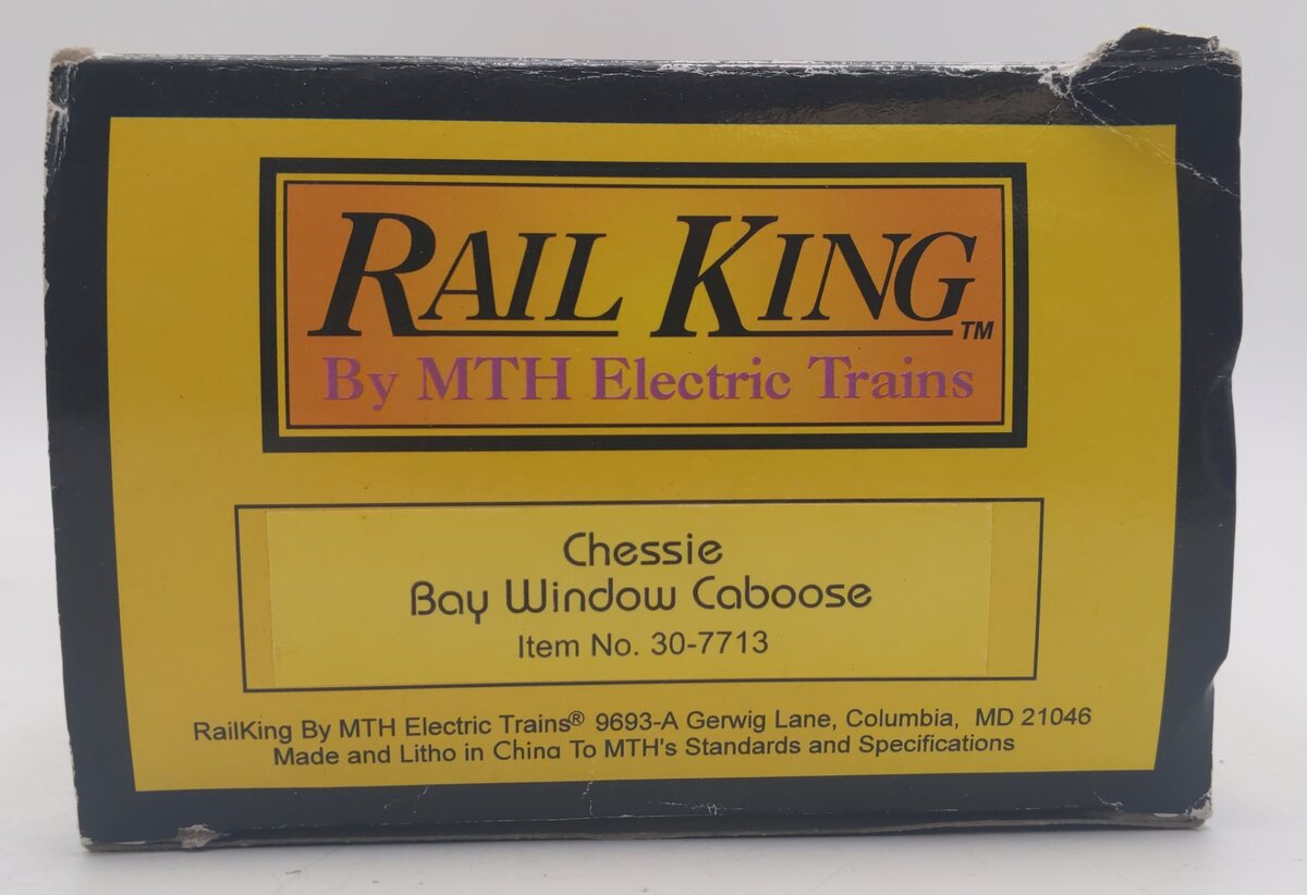 MTH 30-7713 O Gauge Chessie Bay Window Caboose #3027 EX/Box