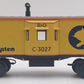 MTH 30-7713 O Gauge Chessie Bay Window Caboose #3027 EX/Box