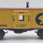 MTH 30-7713 O Gauge Chessie Bay Window Caboose #3027 EX/Box