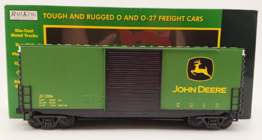 MTH 30-74377 O Gauge John Deere 40' High Cube Box Car #2006 EX/Box