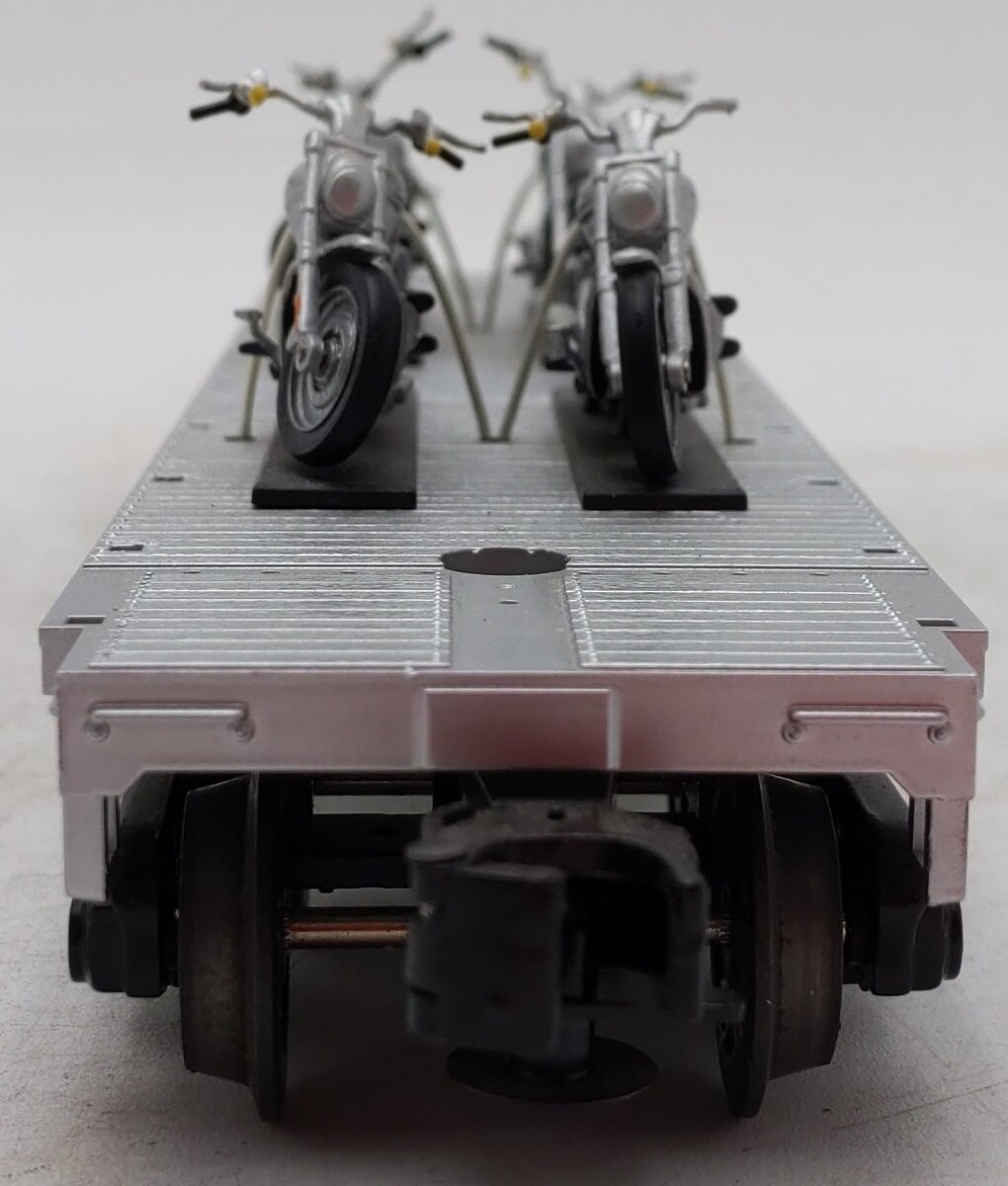 MTH 30-4131B O Gauge Harley Davidson Flatcar w/ Bike Load EX/Box
