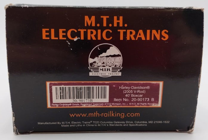 MTH 20-90173B O Gauge Harley-Davidson 40' 2005 V-Rod Boxcar #2005 EX/Box