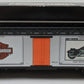 MTH 30-74197 O Gauge Harley-Davidson 40' Window Boxcar #2002 w/ 1200C Sportster EX/Box