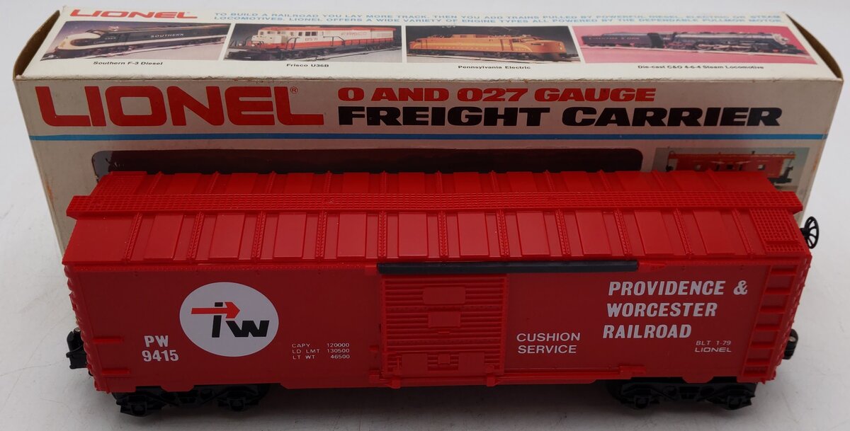 Lionel 6-9415 O Gauge Providence & Worcester Boxcar EX/Box