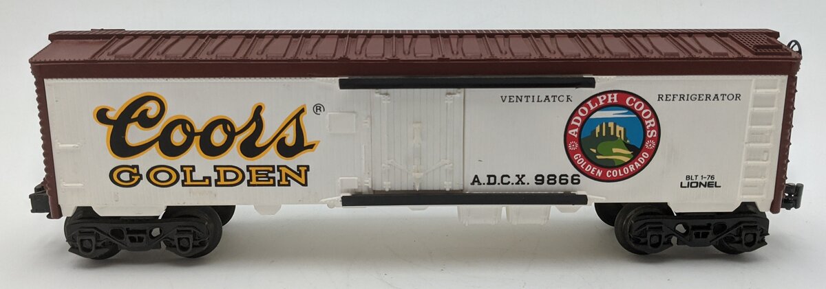 Lionel 6-9866 O Gauge Coors Beer Billboard Reefer Car #9866 VG