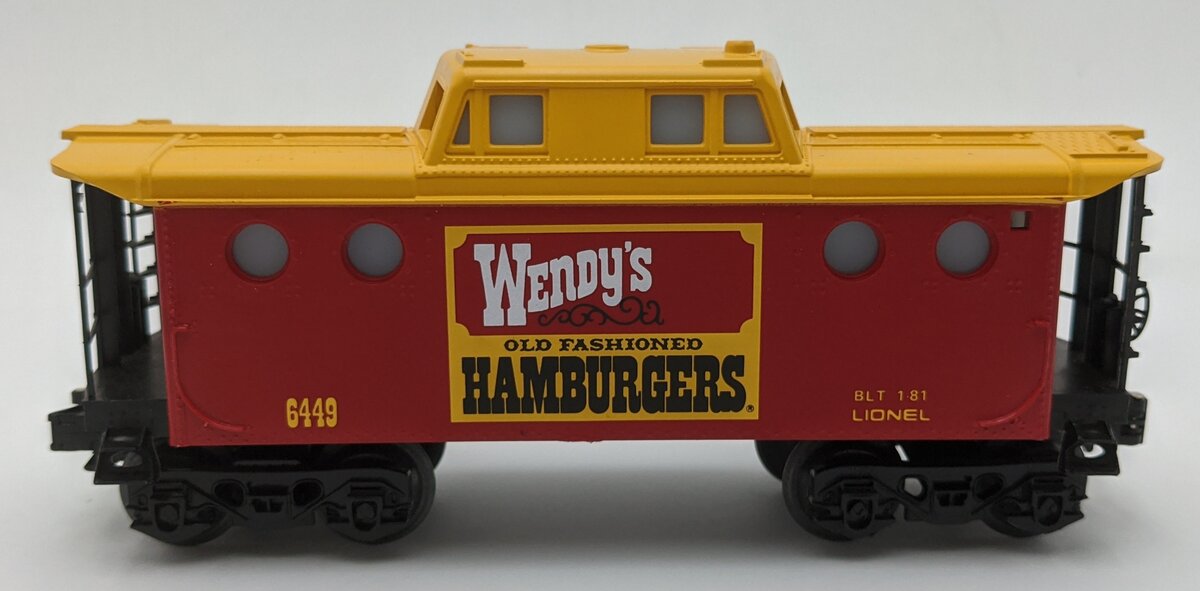 Lionel 6-6449 O Gauge Wendy's N5C Caboose VG/Box