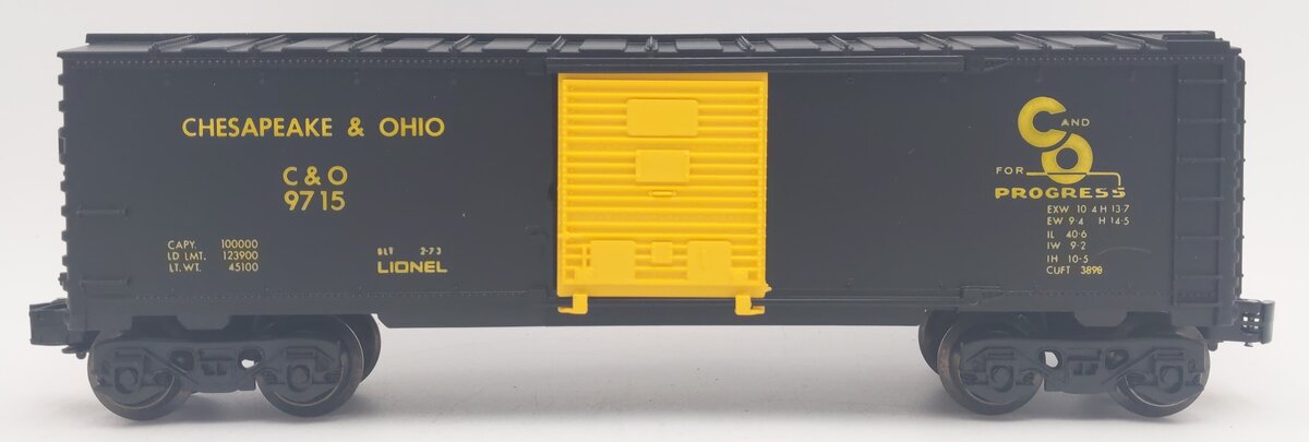 Lionel 6-9715 O Gauge Chesapeake & Ohio Boxcar EX/Box