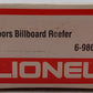Lionel 6-9866 O Gauge Coors Beer Billboard Reefer Car #9866 EX/Box