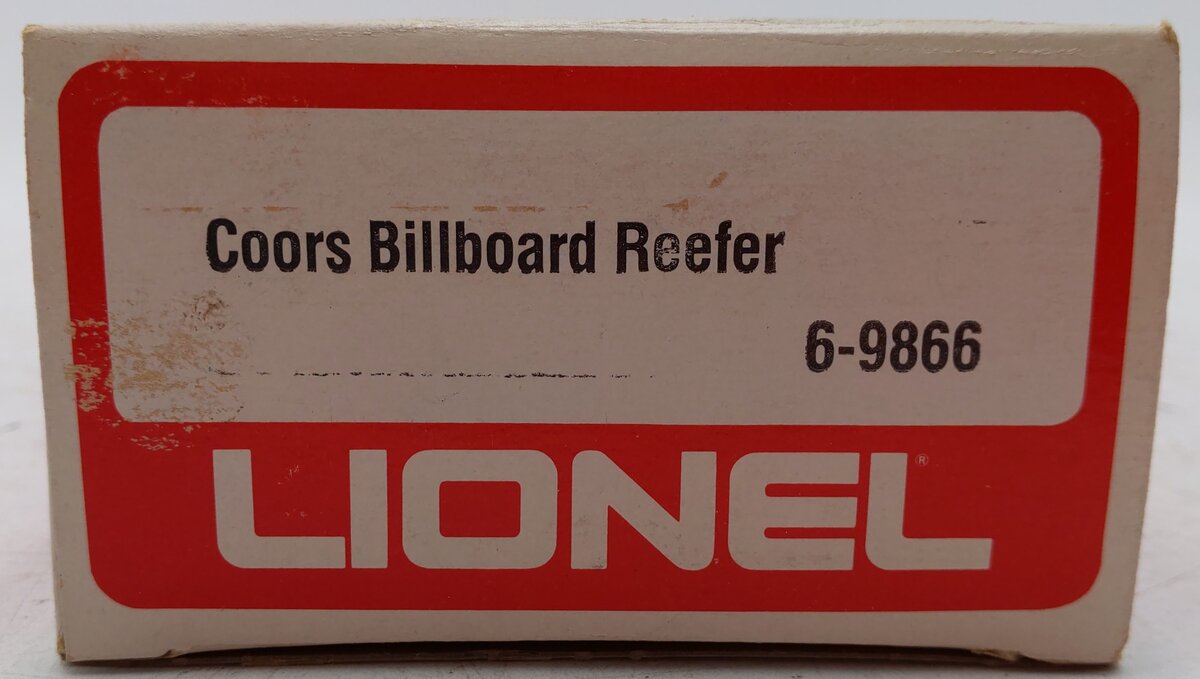 Lionel 6-9866 O Gauge Coors Beer Billboard Reefer Car #9866 EX/Box