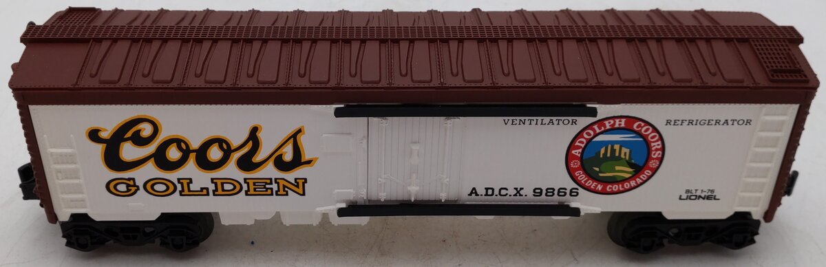 Lionel 6-9866 O Gauge Coors Beer Billboard Reefer Car #9866 EX/Box