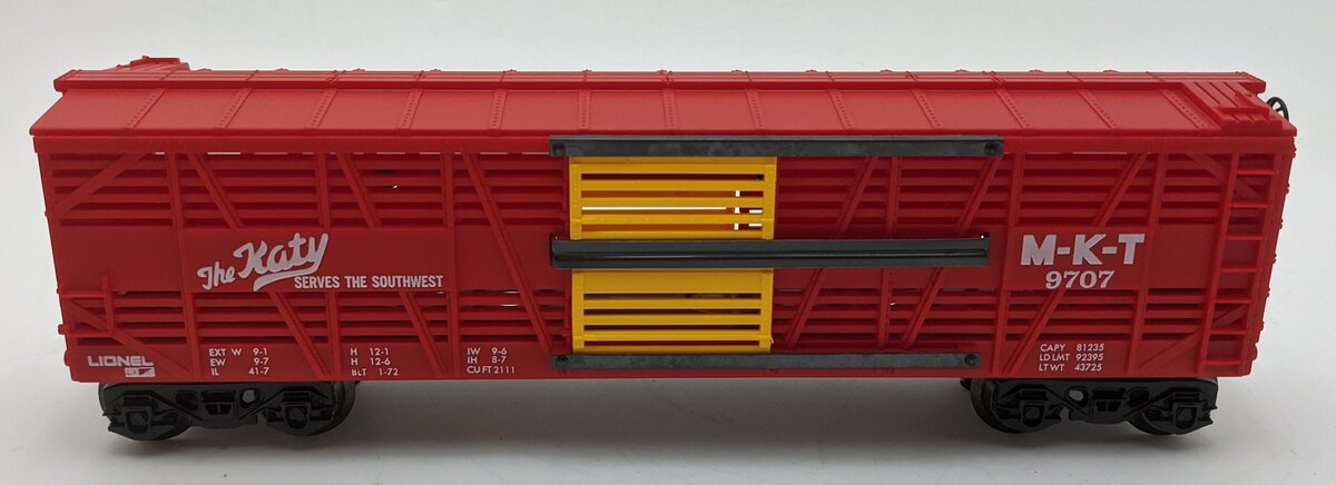 Lionel 6-9707 O Gauge Missouri, Kansas and Texas Cattle Car VG/Box