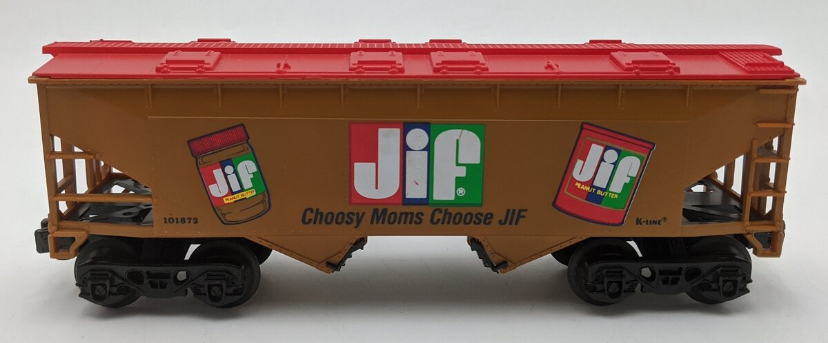 K-Line K101872 O Gauge Jif Peanut Butter 2-Bay Hopper VG/Box