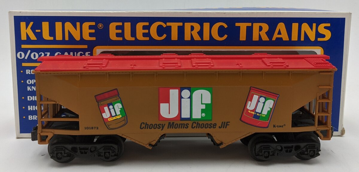K-Line K101872 O Gauge Jif Peanut Butter 2-Bay Hopper VG/Box