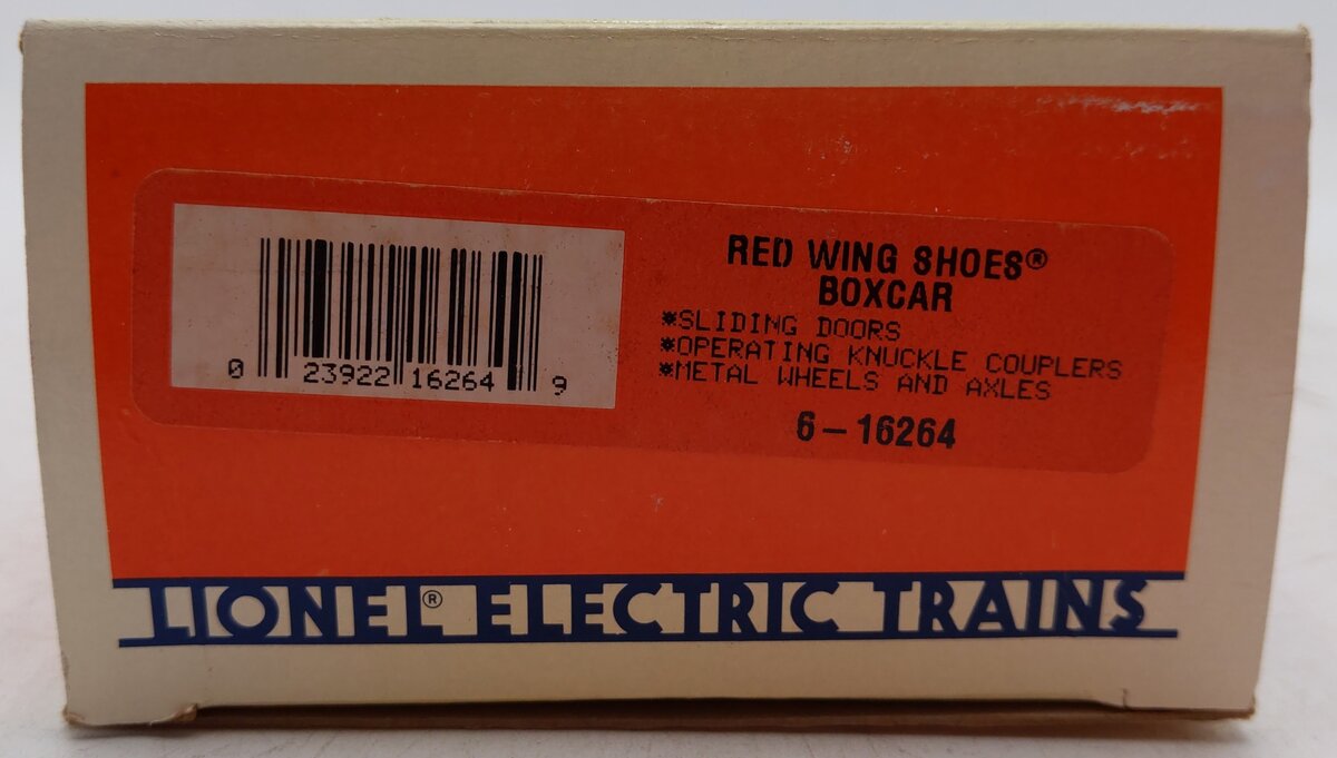 Lionel 6-16264 O Gauge Red Wing Shoes Boxcar #16264 EX/Box