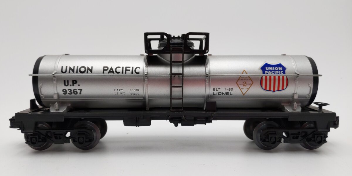 Lionel 6-9367 O Gauge Union Pacific Single Dome Tank Car #9367 EX/Box