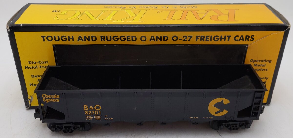 MTH 30-7514 O Gauge C&O Chessie Hopper #82701 EX/Box