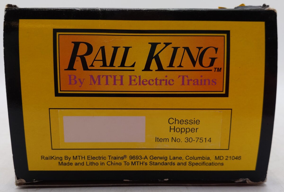 MTH 30-7514 O Gauge C&O Chessie Hopper #82701 EX/Box