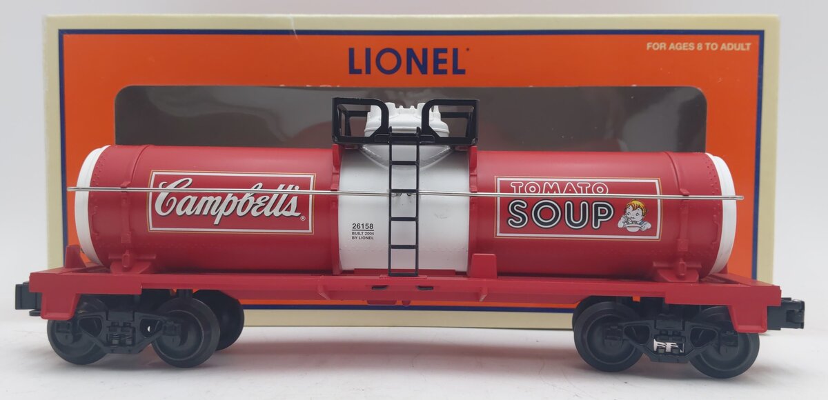 Lionel 6-26158 O Campbell's Soup Tank Car EX/Box