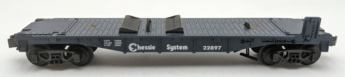 MTH 30-7615 O Gauge Chessie System Flatcar #22897/Box