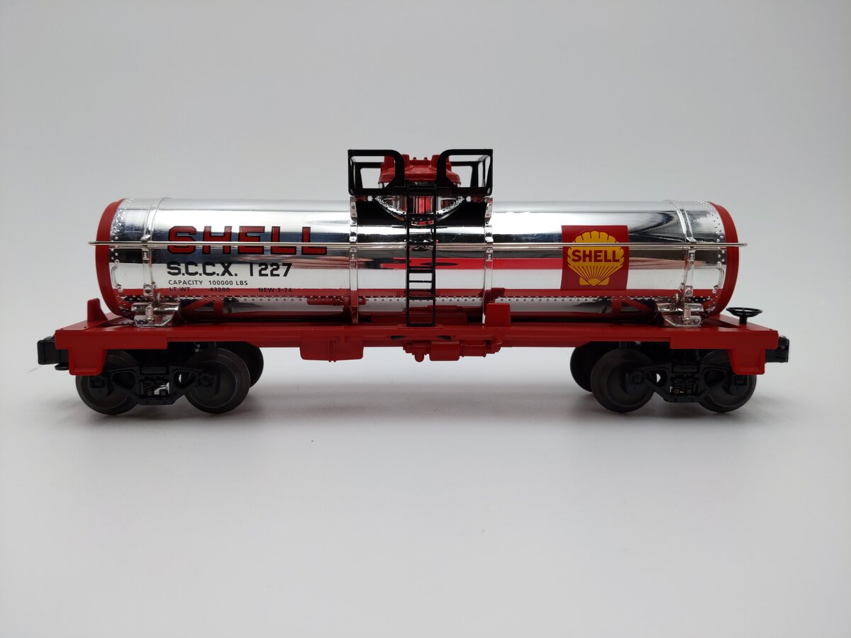 Lionel 6-19627 O Gauge Shell Single Dome Chrome Plated Tank Car #1227 EX/Box