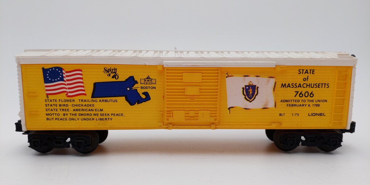 Lionel 6-7606 O Gauge State of Massachusetts Boxcar #7606 EX/Box