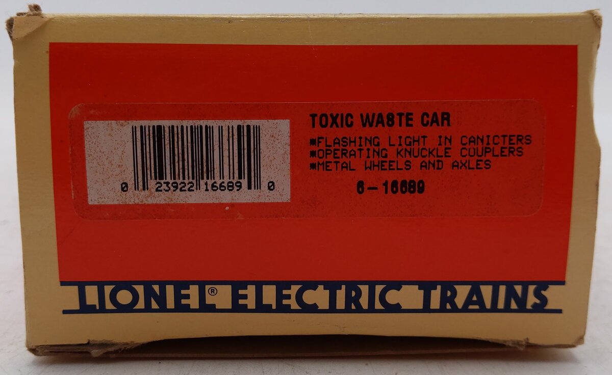 Lionel 6-16689 O Gauge Lionel Toxic Waste Car EX/Box