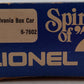 Lionel 6-7602 O Gauge Spirit of 76 State of Pennsylvania Boxcar #7602 VG/Box