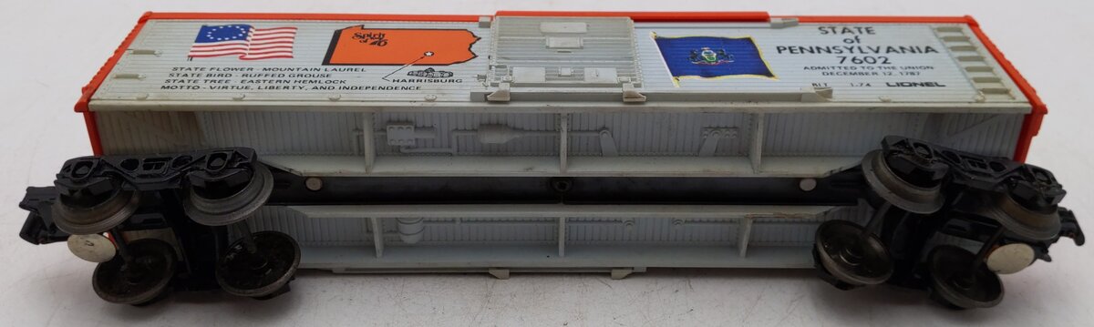 Lionel 6-7602 O Gauge Spirit of 76 State of Pennsylvania Boxcar #7602 VG/Box
