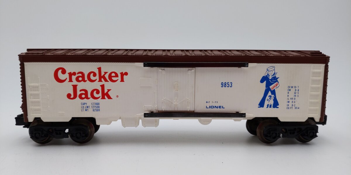 Lionel 6-9853 O Gauge Cracker Jack Billboard Reefer Car (White) EX/Box