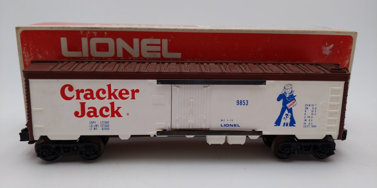Lionel 6-9853 O Gauge Cracker Jack Billboard Reefer Car (White) EX/Box