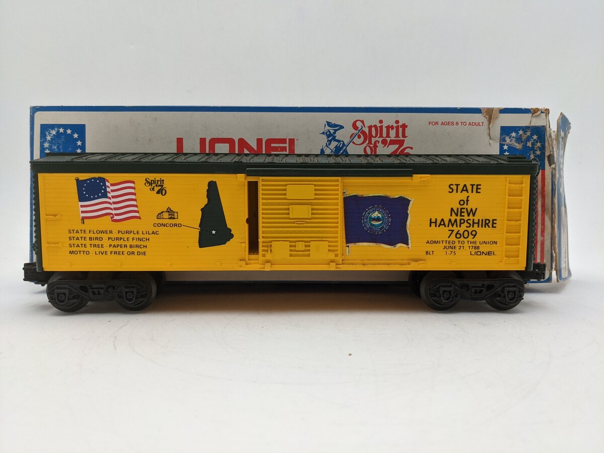 Lionel 6-7609 O Gauge State of New Hampshire Boxcar #7609 VG/Box