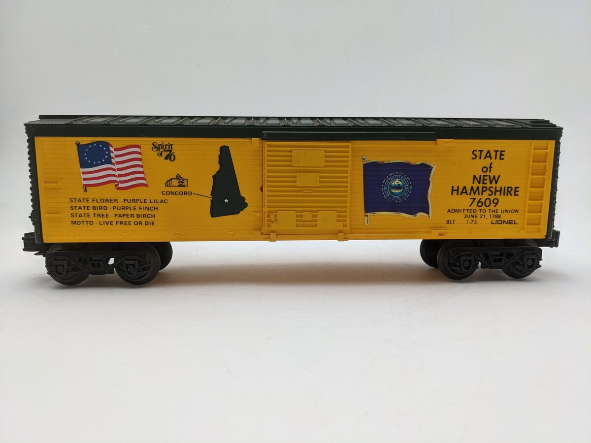 Lionel 6-7609 O Gauge State of New Hampshire Boxcar #7609 VG/Box