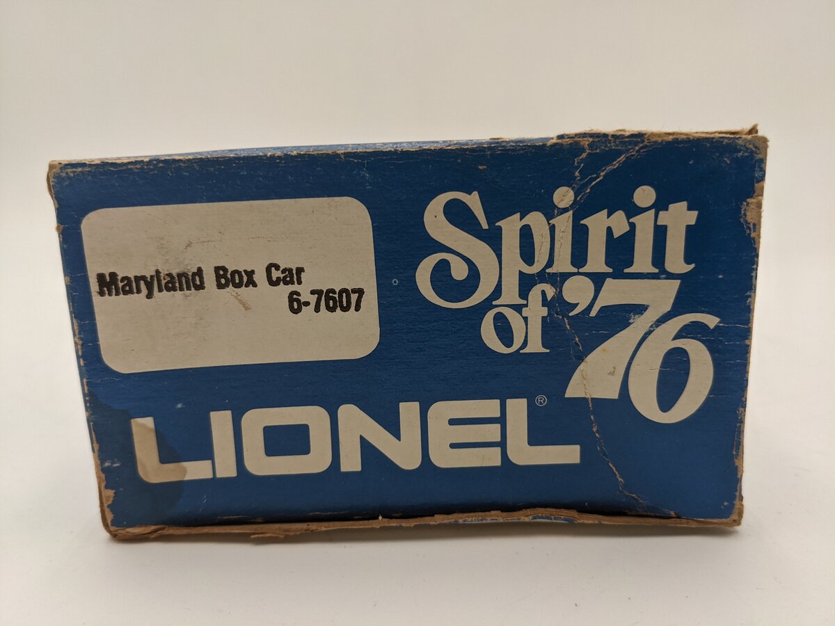 Lionel 6-7607 O Gauge State of Maryland Boxcar #7607 VG/Box
