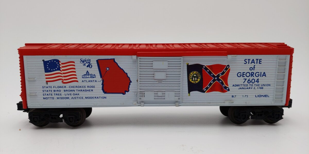 Lionel 6-7604 O Gauge State of Georgia Boxcar #7604 EX/Box