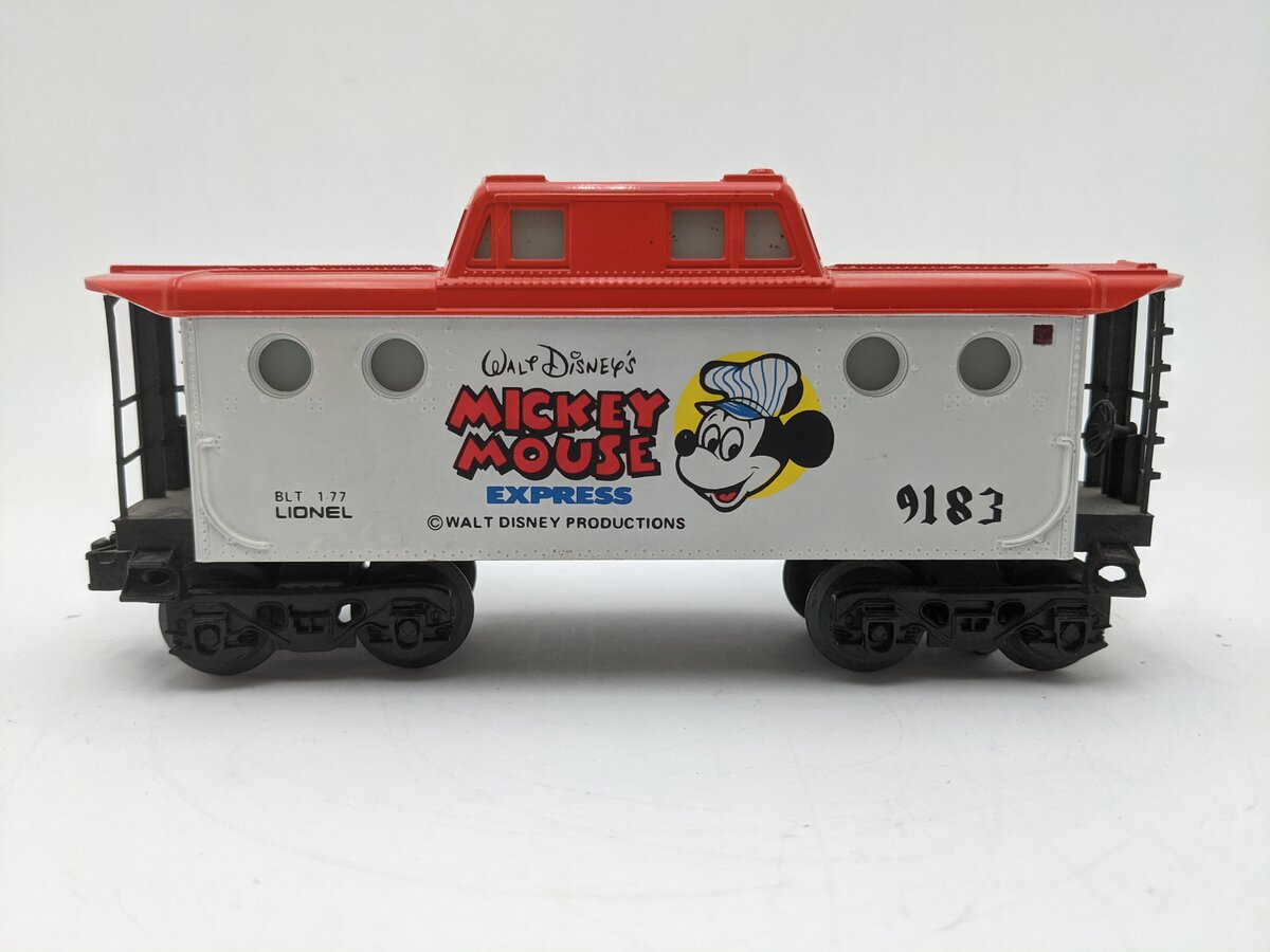 Lionel 6-9183 O Gauge Mickey Mouse Illuminated Caboose VG