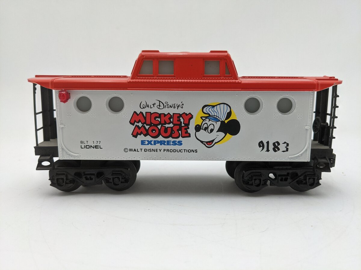 Lionel 6-9183 O Gauge Mickey Mouse Illuminated Caboose VG
