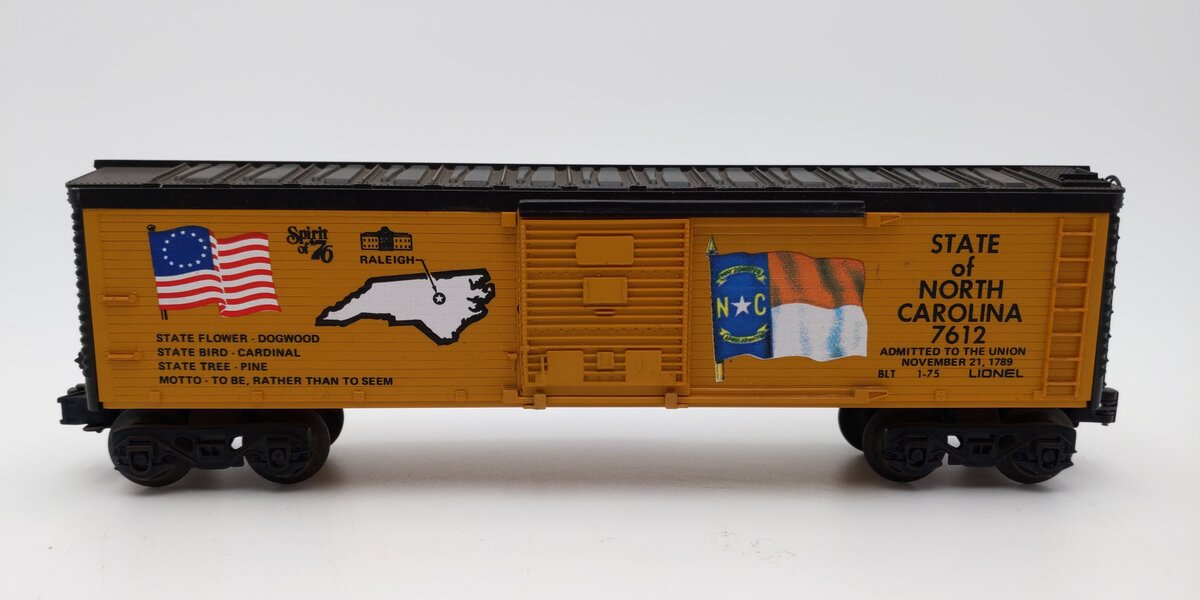 Lionel 6-7612 O Gauge State of North Carolina Boxcar #7612 EX/Box