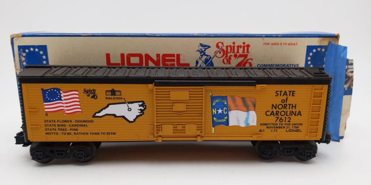 Lionel 6-7612 O Gauge State of North Carolina Boxcar #7612 EX/Box