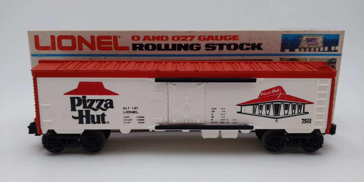 Lionel 6-7511 O Gauge Pizza Hut Refrigerator Car EX/Box