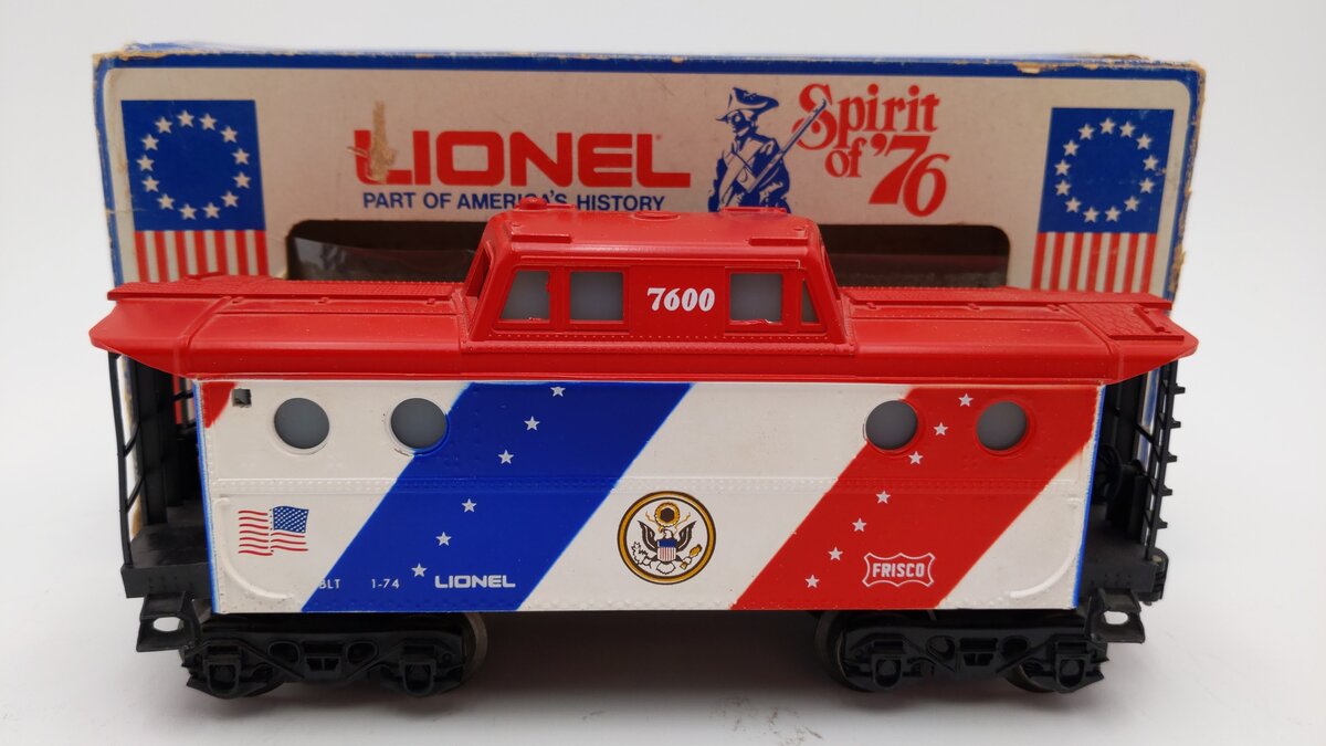 Lionel 6-7600 O Gauge Spirit of 76 N5C Porthole Lighted Caboose VG/Box