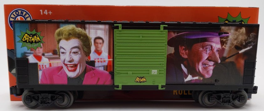 Lionel 1928600 O Gauge Batman Classic Gotham City Villains Hi-Cube Boxcar LN/Box