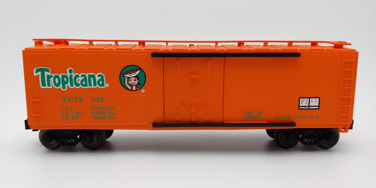Lionel 6-17309 O Gauge Tropicana Standard Reefer #302 EX/Box