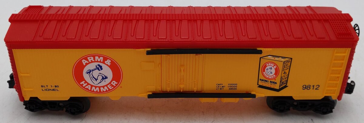 Lionel 6-9812 O Gauge Arm & Hammer Billboard Refrigerator Car #9812 EX/Box
