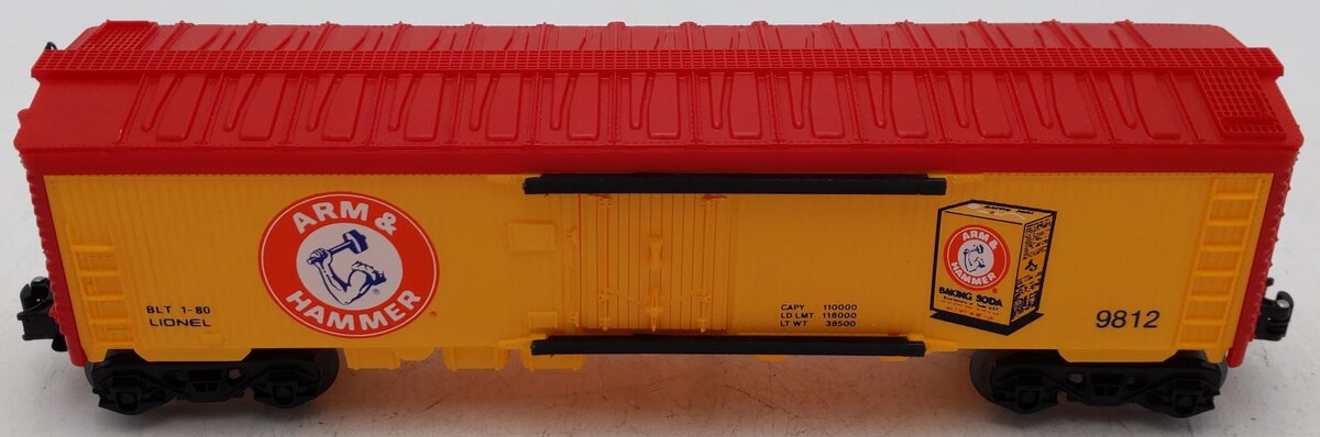 Lionel 6-9812 O Gauge Arm & Hammer Billboard Refrigerator Car #9812 EX/Box
