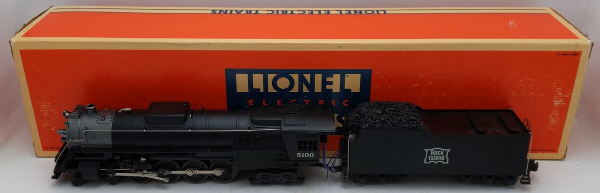 Lionel 6-18001 O Gauge Rock Island 4-8-4 Steam Locomotive & Tender #5100 EX/Box