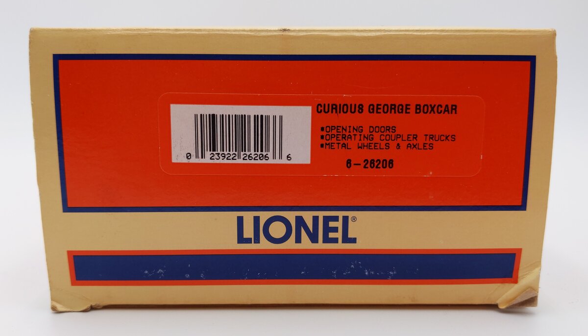 Lionel 6-26206 O Gauge Curious George Boxcar #9700 LN/Box