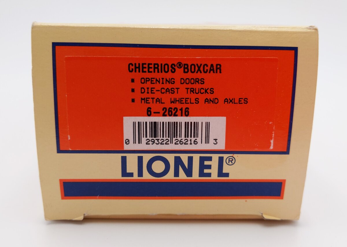 Lionel 6-26216 O Gauge Cheerios Boxcar #9700 LN/Box